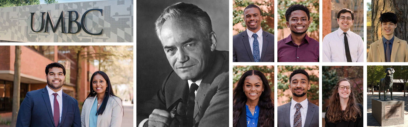 A composite image of the past winners of the Goldwater scholarships' from UMBC